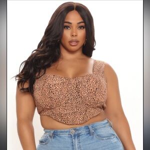 Fashion nova leopard corset top size 3XL